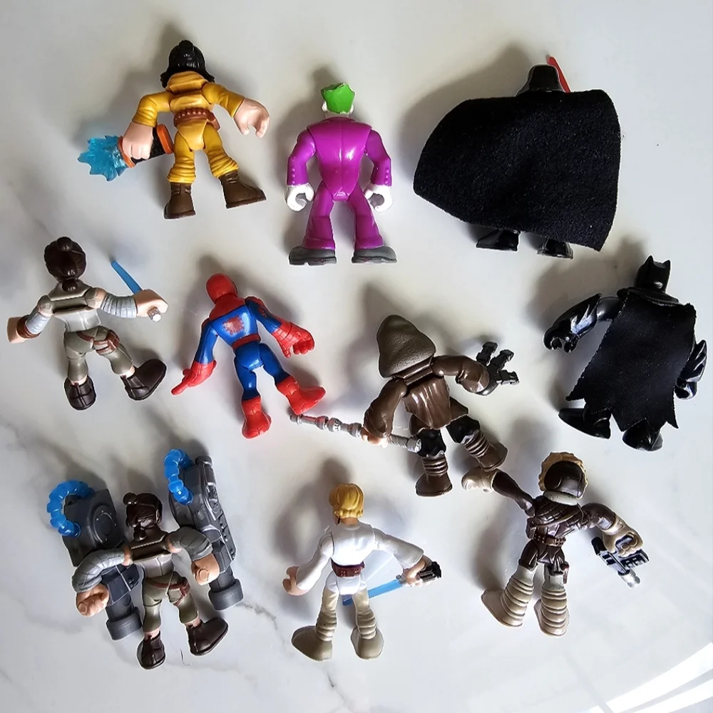 Imaginext Marvel DC Star Wars Figure Lot Batman Vader Spider-Man 10pc